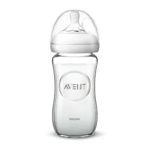 Image of Avent Natural Feeding Bottle - 260ml, featuring a BPA-free design, anti-colic valve, and a natural breast-like nipple for easy feeding.