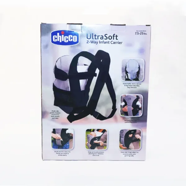 Chicco Ultra Soft 2 Way Infant Carrier with micro-vented lining and mesh side panels